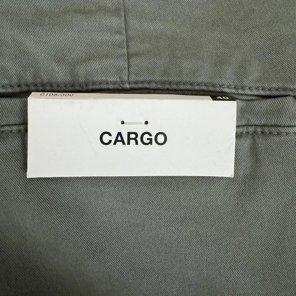 Zara Army Green High Waist Tapered Leg Stretch Cotton Cargo Pants Size 31 - Picture 6 of 12